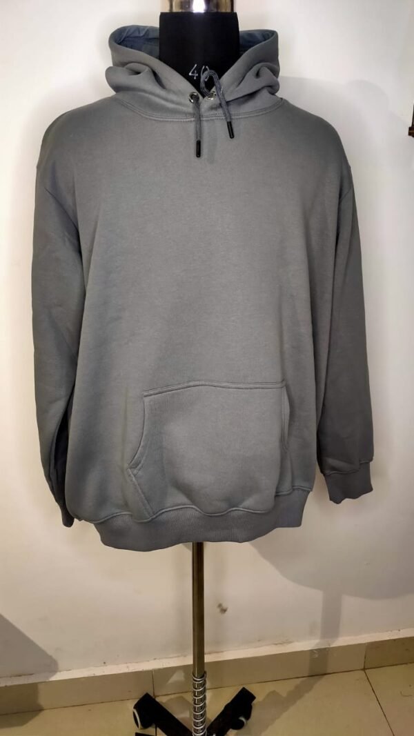 GREY SOLID HOODIE
