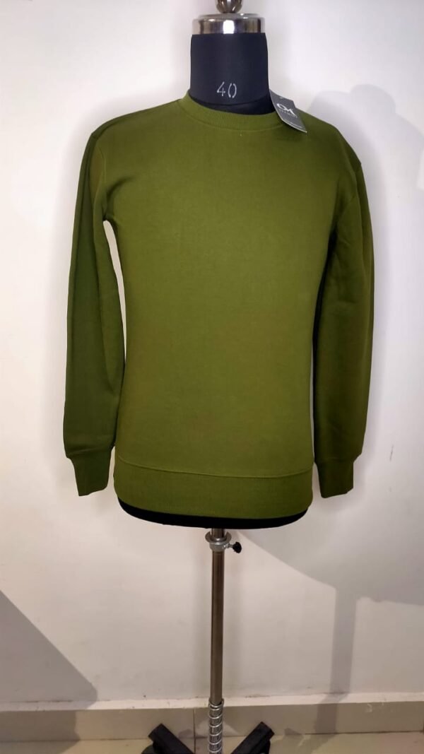 Printed Olive Green Sweatshirt - Image 3